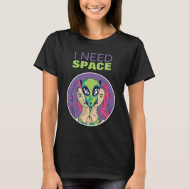 Ik heb ruimte nodig Funny Alien Introvert Sociale  T-shirt