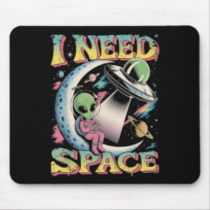 Ik heb ruimteastronomie nodig Alien Retro Muismat