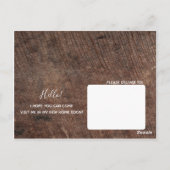 Ik heb Rustisch bos verplaatst Briefkaart (Achterkant)