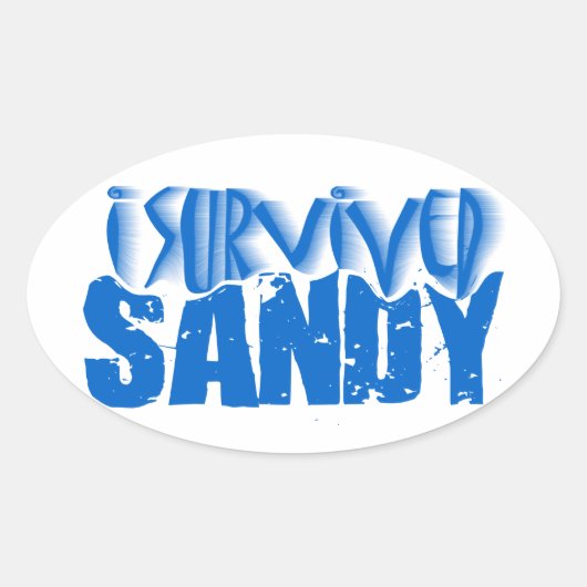 Ik heb SANDY overleefd Ovale Sticker (Voorkant)