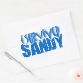 Ik heb SANDY overleefd Ovale Sticker (Envelop)