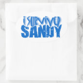 Ik heb SANDY overleefd Ovale Sticker (Tas)