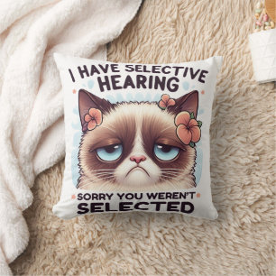 Ik Heb Selectief Gehoor Fun Cat Liefhebber Cadeau Kussen