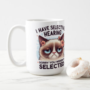 Ik heb Selectief Gehoor Grappige Kattenliefhebber Koffiemok