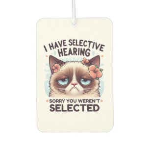 Ik Heb Selectief Gehoor Grappige Kattenliefhebber  Luchtverfrisser