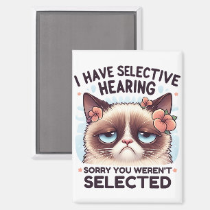Ik Heb Selectief Gehoor Grappige Kattenliefhebber  Magneet