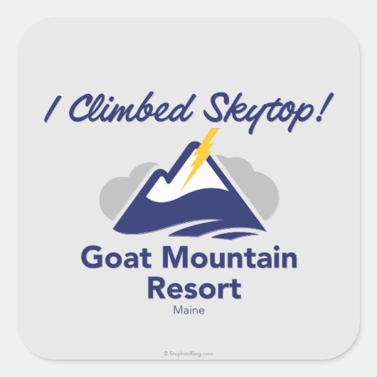 Ik heb skytop geklommen! vierkante sticker (Voorkant)