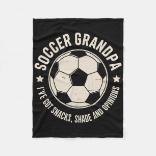 Ik heb snacks schaduw en meningen Soccer Opa Fleece Deken