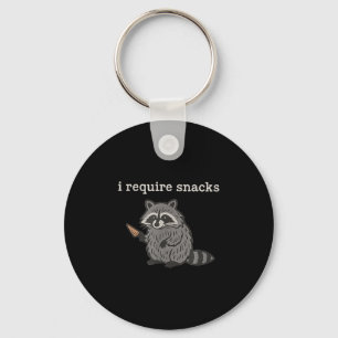 Ik heb snacks wasbeer Shirt Mannen vrouwen Funny R Sleutelhanger