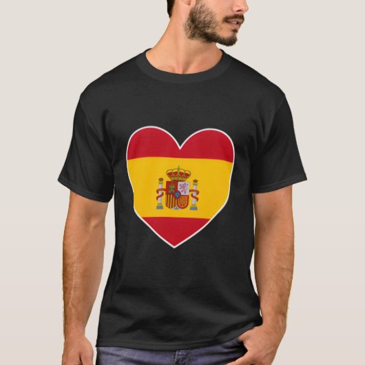 Ik heb Spanje leuk Spaans vlag hij T-shirt (Voorkant)