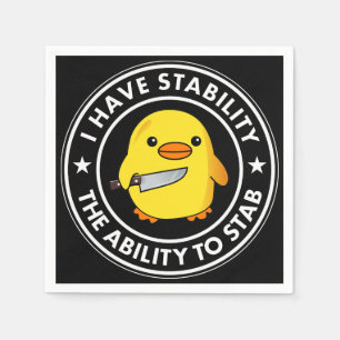 Ik heb stabiliteit vermogen om grappig te steken servet