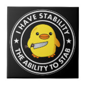 Ik heb stabiliteit vermogen om grappig te steken tegeltje (Voorkant)