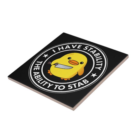 Ik heb stabiliteit vermogen om grappig te steken tegeltje (Zijkant)