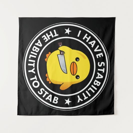 Ik heb stabiliteit vermogen om grappig te steken wandkleed (Voorkant (horizontaal))