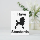Ik heb standaarden (poodle) briefkaart (Staand voorkant)