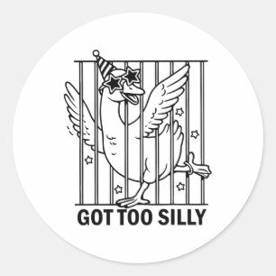 Ik heb te Gekke Goose Vintage Christmas Ronde Sticker