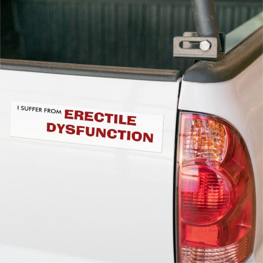 IK HEB TE MAKEN MET ERECTIELE DYSFUNCTIE BUMPERSTICKER (Op Truck)