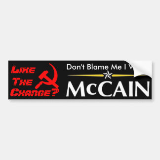 Ik heb tegen McCain gestemd. Bumpersticker