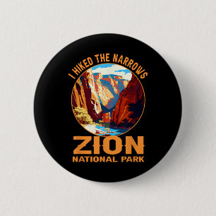Ik heb The Narrows Zion National Park gewandeld Wa Ronde Button 5,7 Cm