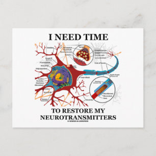 Ik heb tijd nodig om mijn neurotransmitters te her briefkaart