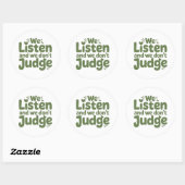 IK HEB TIJD OM TE LUISTEREN, JE LEVEN IS BELANGRIJ RONDE STICKER (Vel)