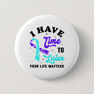 Ik Heb Tijd Om Te Luisteren Mentale Gezondheid Suï Ronde Button 5,7 Cm