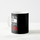 Ik heb tijd om te luisteren naar je levensprobleme koffiemok (Voorkant links)