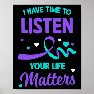 Ik heb tijd om te luisteren naar Mental Health Sui Poster