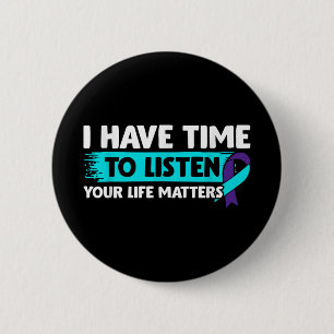 Ik Heb Tijd Om Te Luisteren - Suïcidereconsciouszi Ronde Button 5,7 Cm