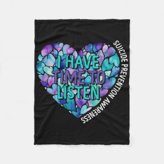 Ik heb tijd om zelfmoordpreventie te horen fleece deken