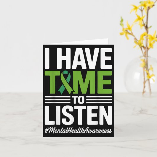 Ik heb tijd om zelfmoordpreventie te horen kaart (Gele Bloem)