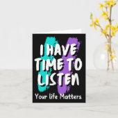 Ik heb tijd om zelfmoordpreventie te horen kaart (Gele Bloem)