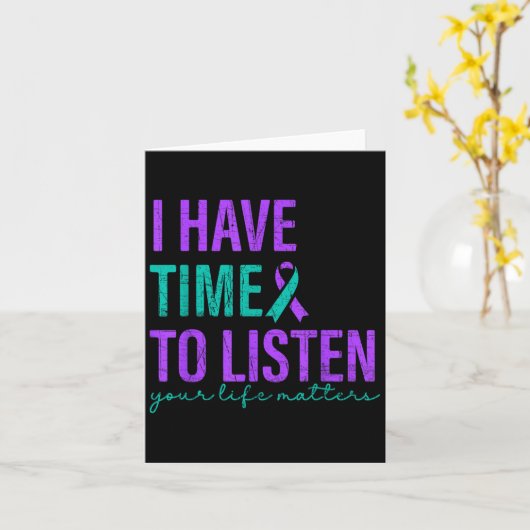 Ik heb tijd om zelfmoordpreventie te horen kaart (Gele Bloem)