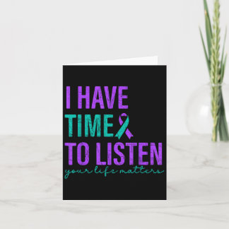 Ik heb tijd om zelfmoordpreventie te horen kaart