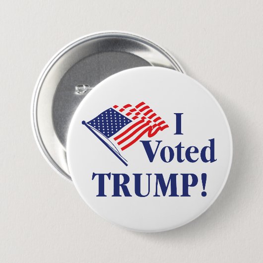 Ik heb Trump gestemd Ronde Button 7,6 Cm (Voorkant /achterkant)
