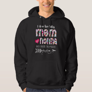Ik heb twee titels mama en nonna Floral Decor Hoodie