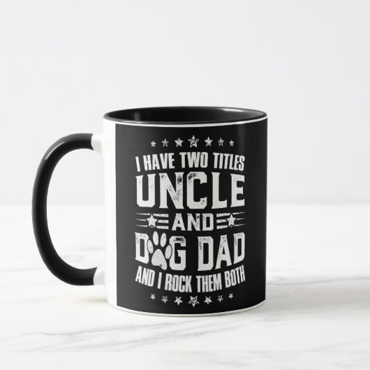 Ik heb twee titels oom en hond papa mok (Links)