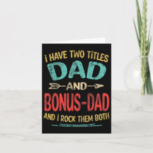 Ik heb twee titels papa en bonus-papa grappige vad kaart