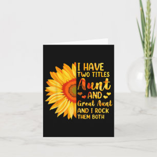 Ik heb twee titels tante en groottante Sunflower M Kaart
