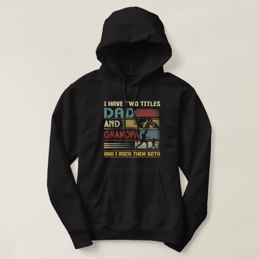 ik heb twee titels : vader en veteraan fars day op hoodie (Design voorkant)