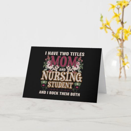 Ik heb twee titels voor moeder en verpleegstudent kaart (Gele Bloem)