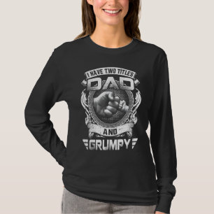 Ik heb twee titels voor papa en bruine Vaderdag T-shirt