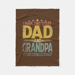 Ik heb twee titels voor papa en opa Vaderdag Fleece Deken