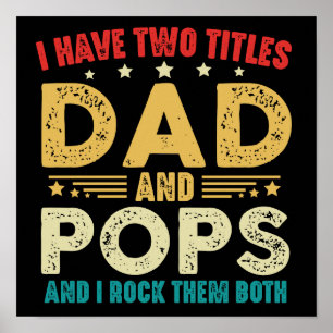 Ik heb twee titels voor papa en Poppen grappige Va Poster