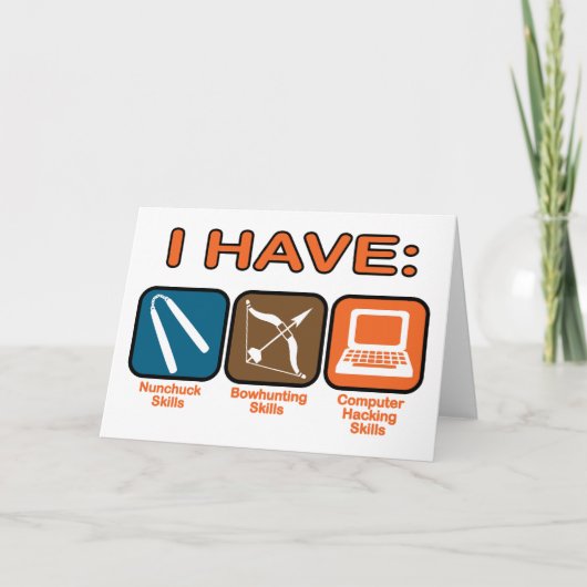 Ik heb vaardigheden Napoleon Dynamite Kaart (Voorkant)