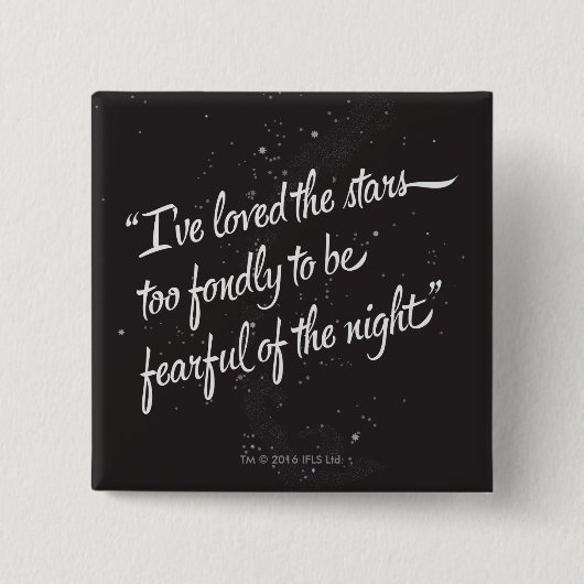 Ik heb van de sterren gehouden vierkante button 5,1 cm (Voorkant)