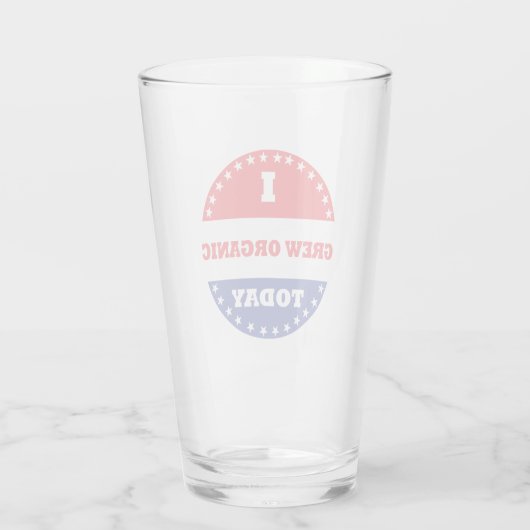 Ik heb vandaag biologisch geteeld glas (Achterkant)