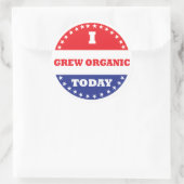 Ik heb vandaag biologisch geteeld ronde sticker (Tas)