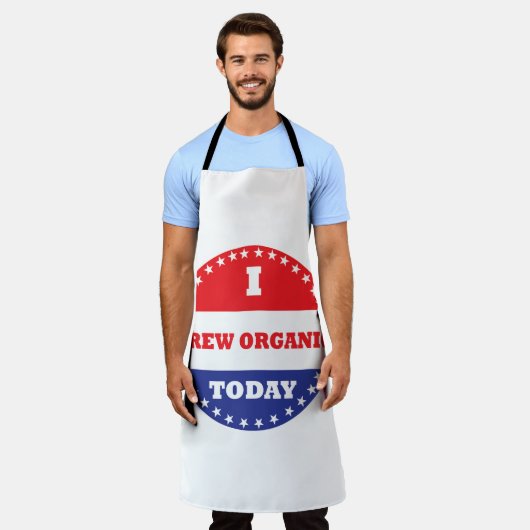 Ik heb vandaag biologisch geteeld schort (Gedragen)