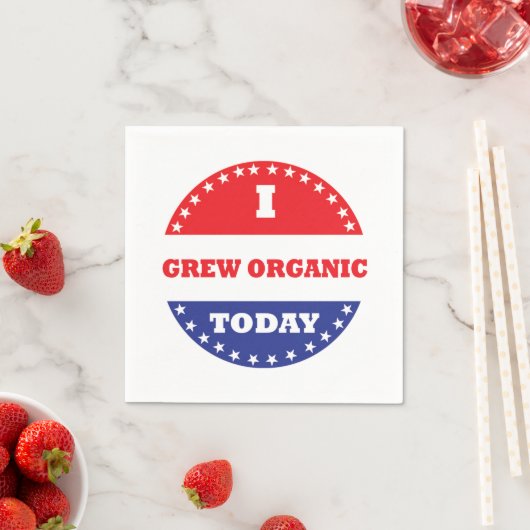 Ik heb vandaag biologisch geteeld servet (Insitu)